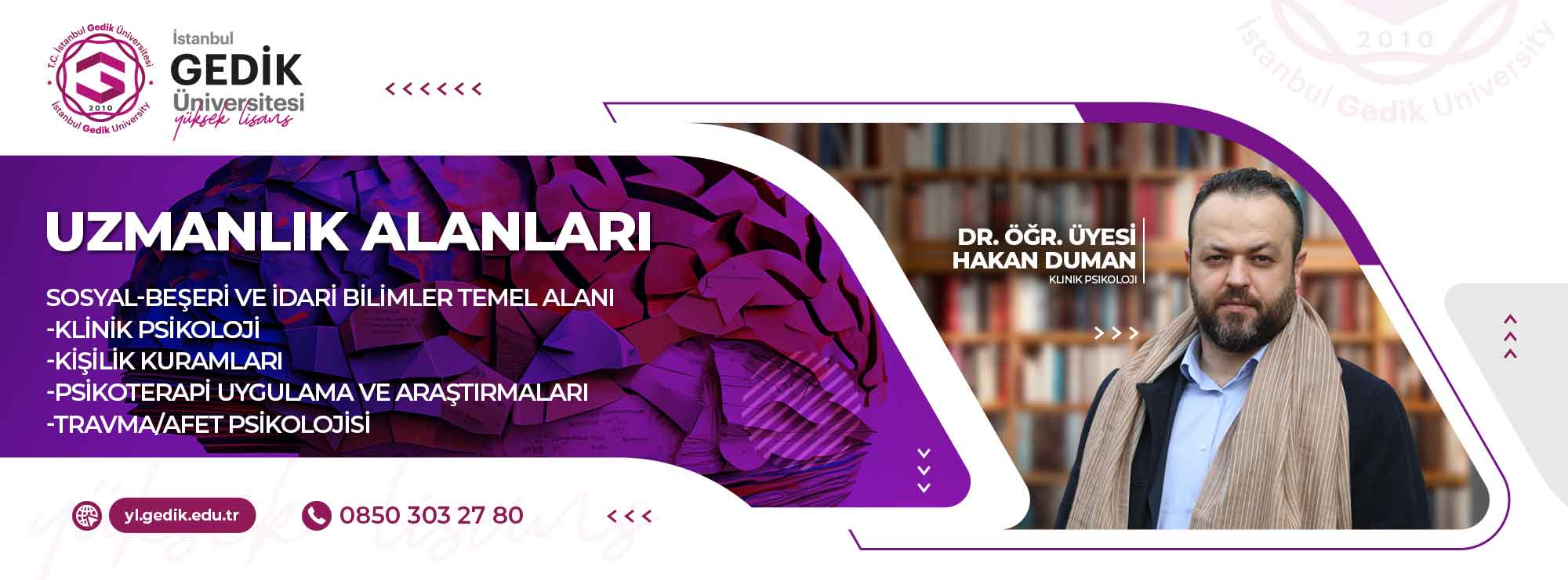 Klinik Psikoloji Tezli Yüksek Lisans Programı slider